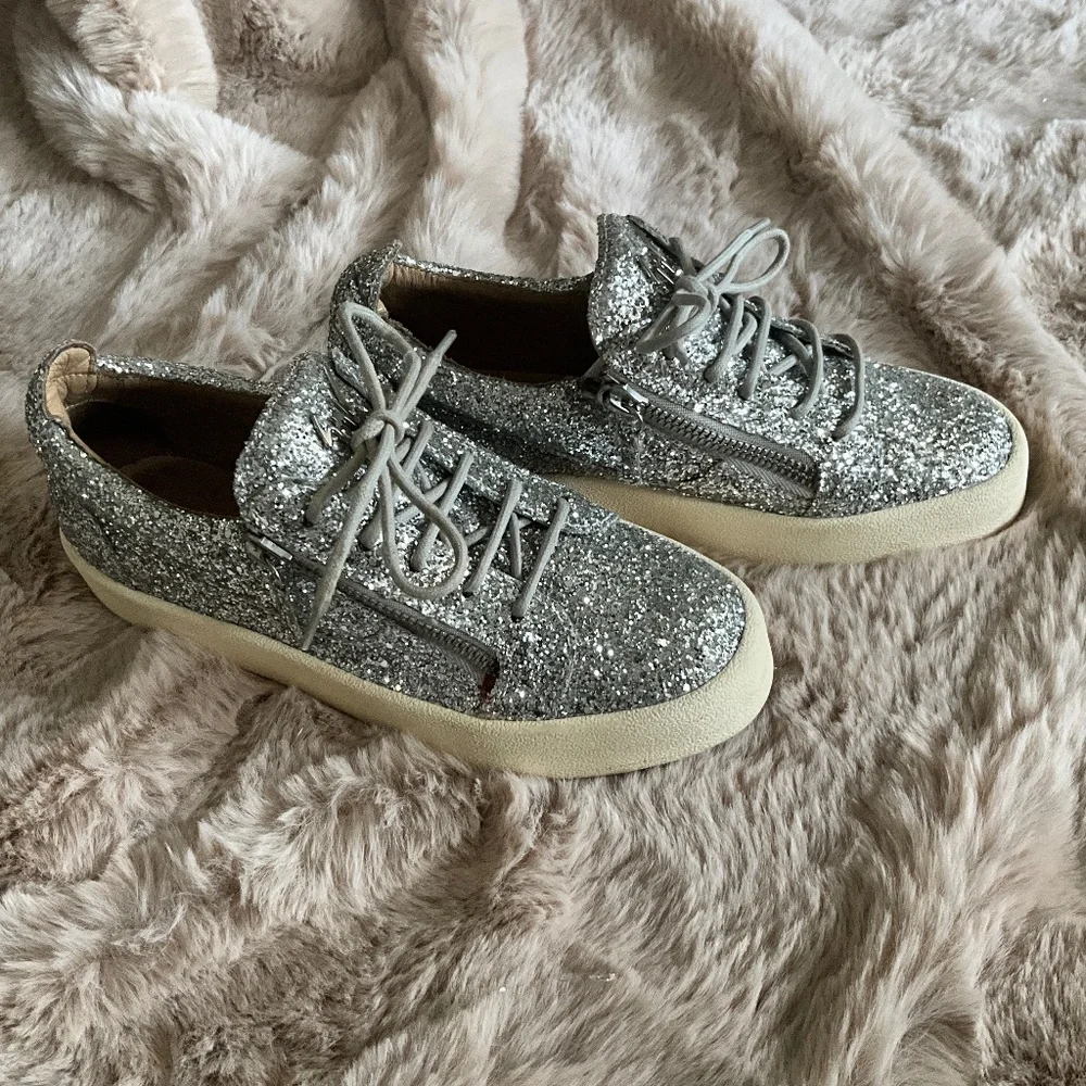 **Designer Giuseppe Zanotti Sparkle Sneakers** - Picture 2 of 4